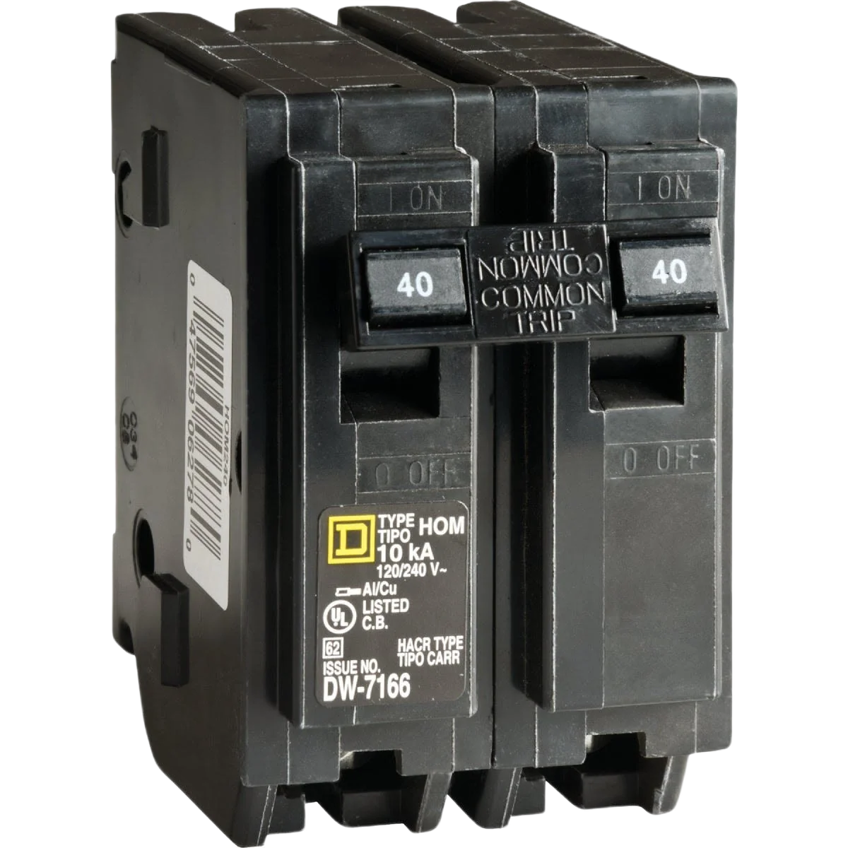 Premium Material Square D Homeline 40A Double-Pole Circuit Breaker Efficient