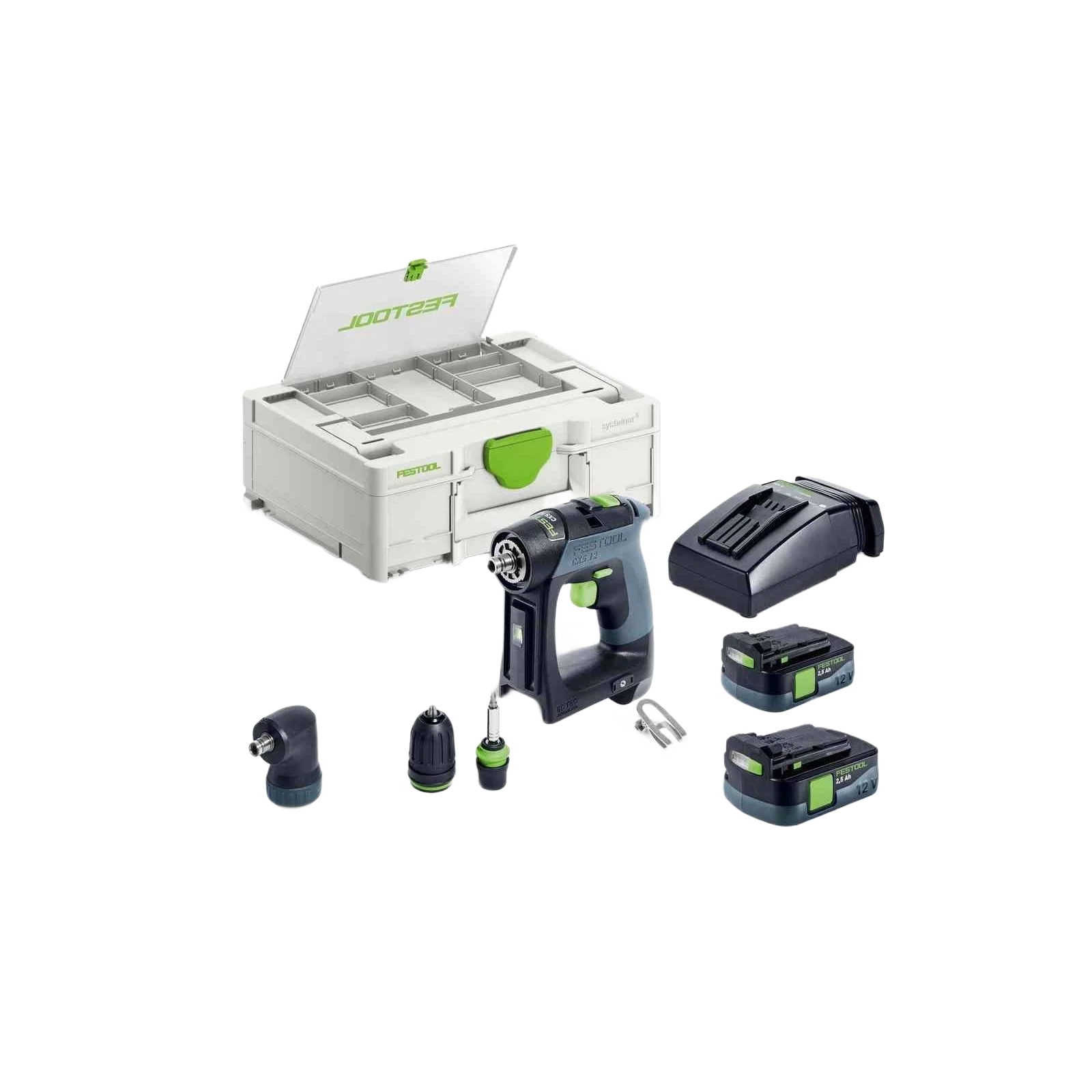 Long-Lasting Festool 576869 CXS 12 2.5-Set Cordless Drill High-Quality