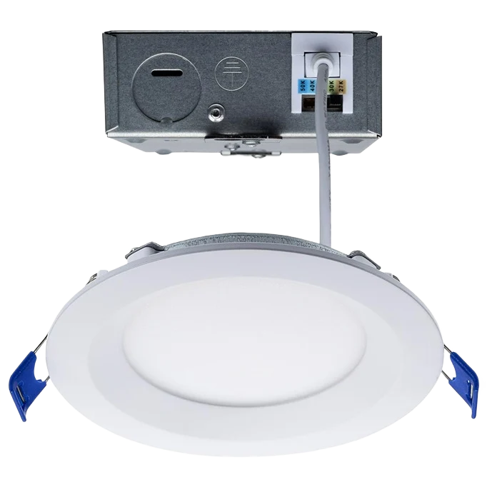 Superior Satco 12 Watt LED Low Profile Round Regress Baffle Downlight 4 in. Genuine