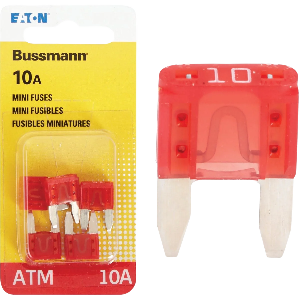 Unique Bussmann Fuses 10A Mini Automotive Fuse 5-Pack Professional