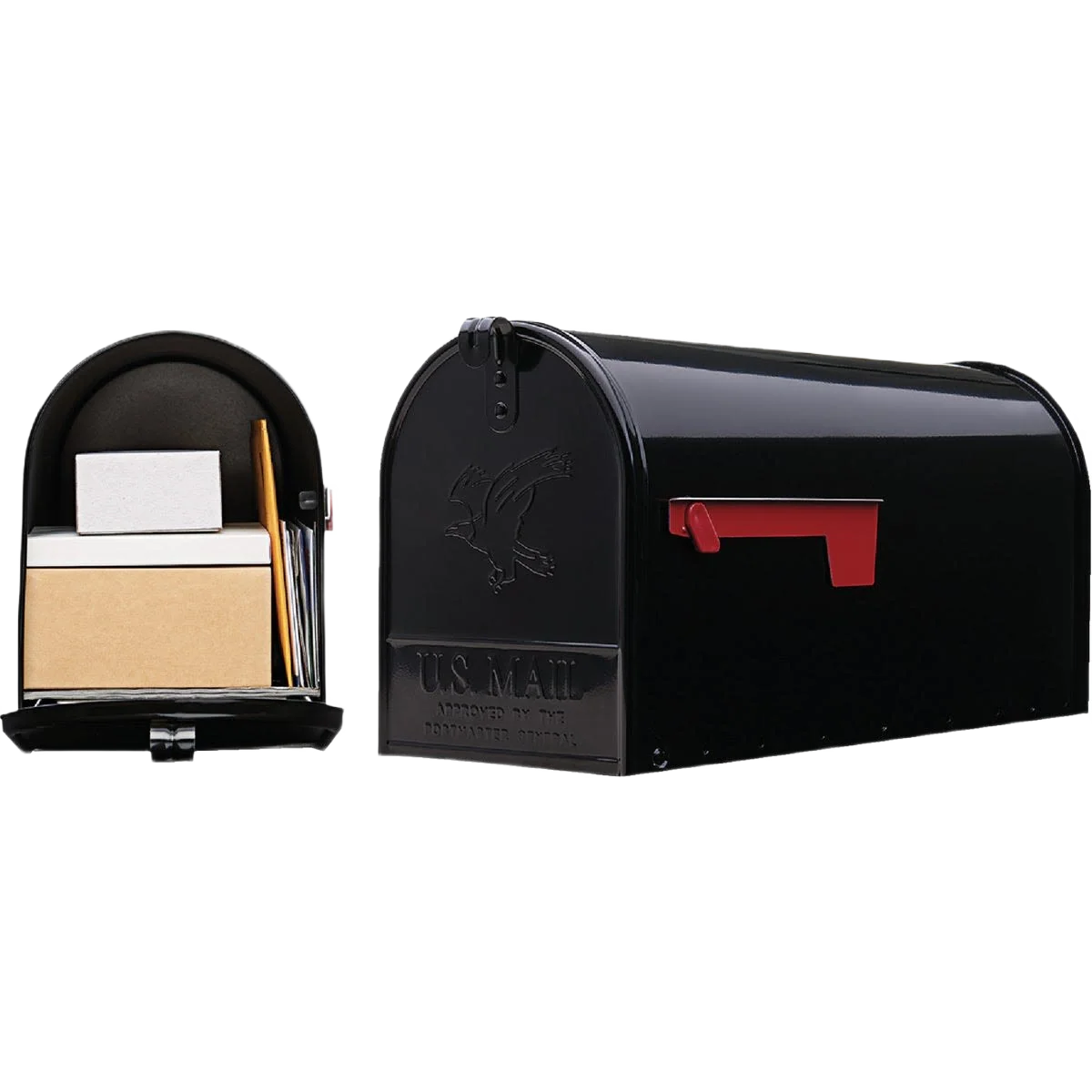 Stylish Gibraltar Elite T2 Black Rural Post Mount Mailbox Fine Crafted