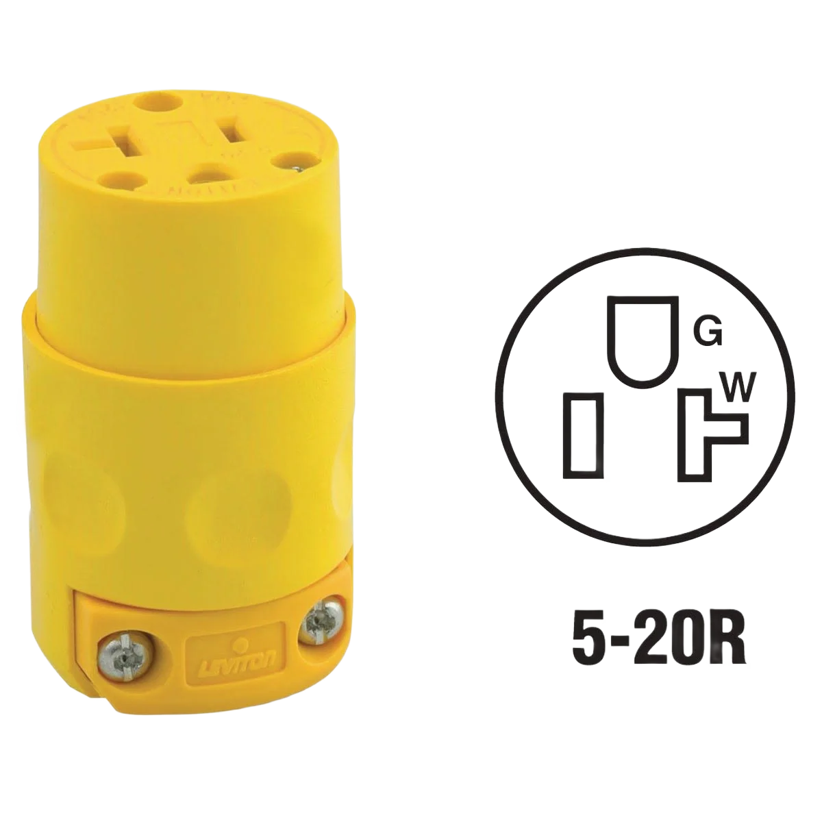 Premium Material Leviton Yellow Vinyl Commercial Cord Connector Innovative