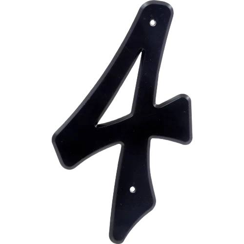 Next-Generation Hillman 4-In. Nail-On Black Plastic House Number 4 Functional