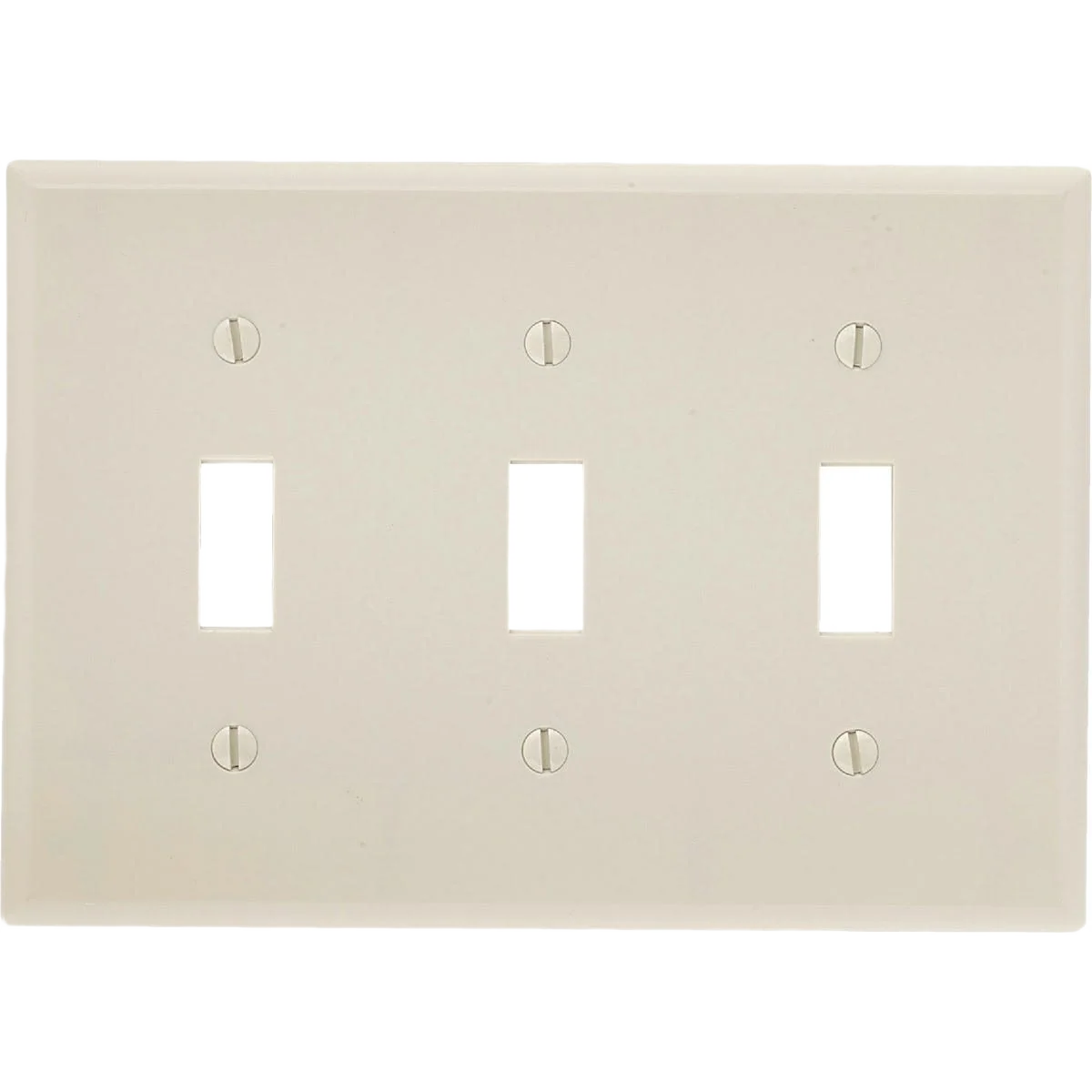Recyclable Leviton 3-Gang Almond Plastic Toggle Switch Wall Plate Trendy
