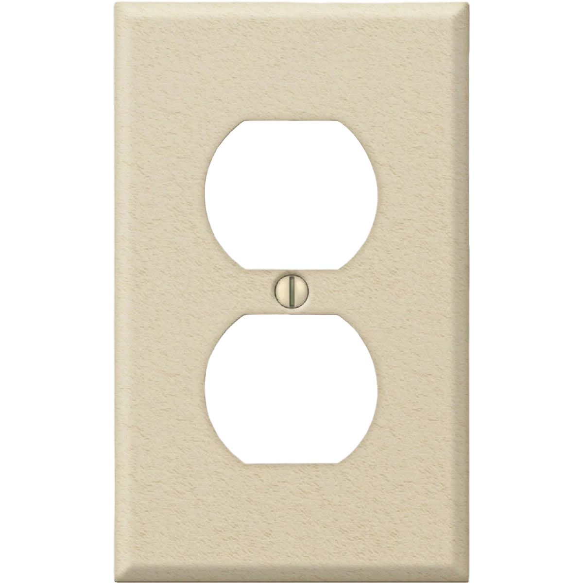 Artisan Amerelle Pro Stamped Steel 1-Gang Outlet Wall Plate Ivory Wrinkle Durable