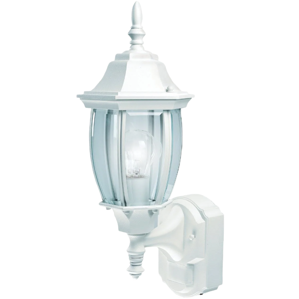 Original Heath Zenith White Incandescent Motion Activated Outdoor Light Fixture 18.5 Stylish