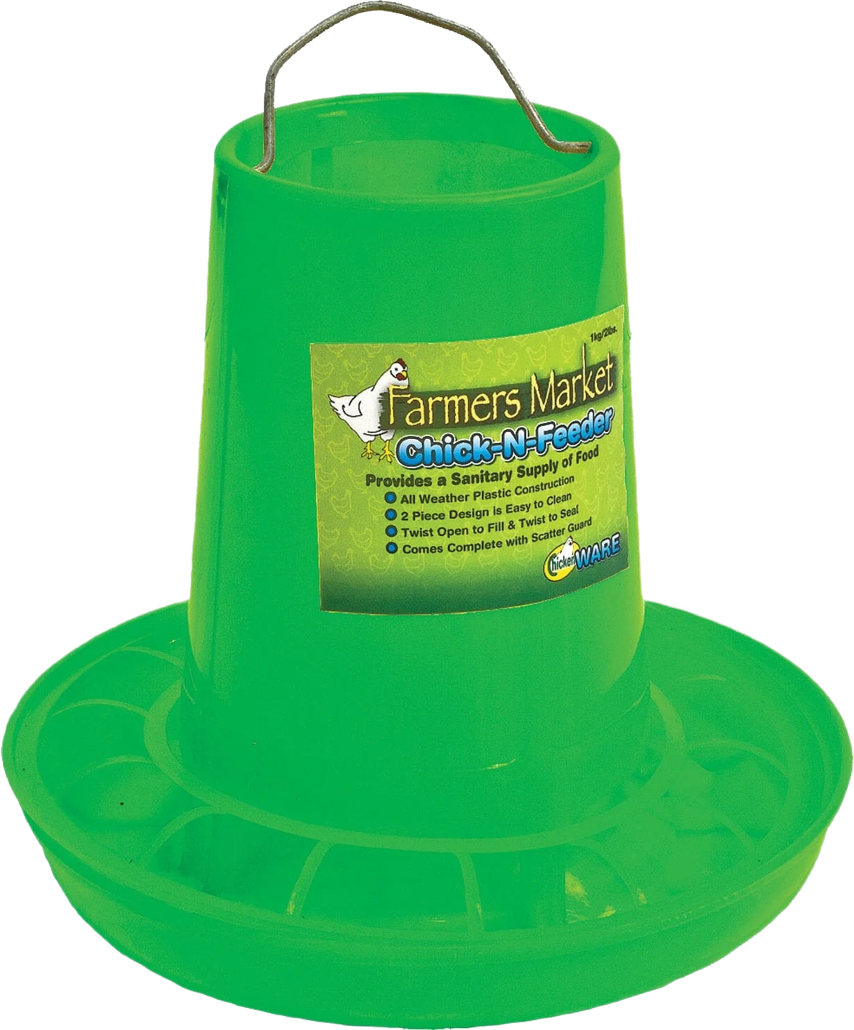 Luxury Ware Medium Green Chick-N-Feeder Modern