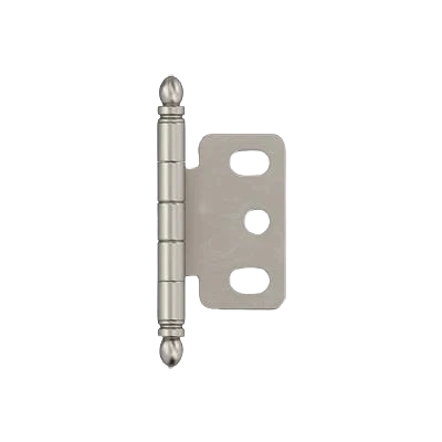 Practical Amerock 3 4 Door Thickness Full Inset Partial Wrap Ball Tip Satin Nickel Cabinet Hinge Pure