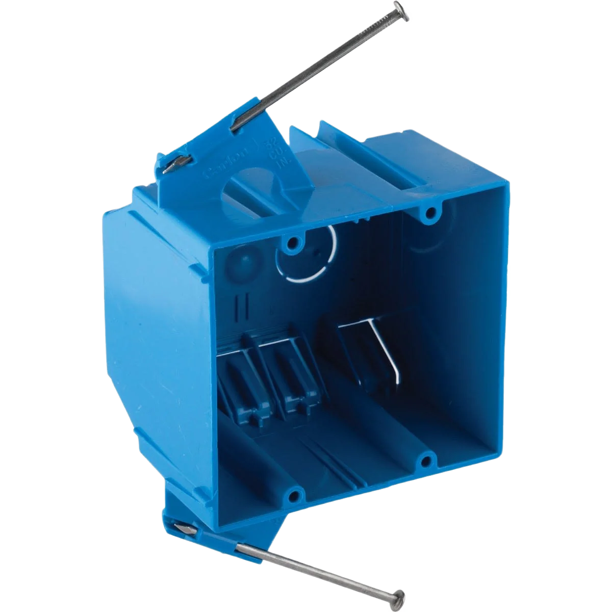 Solid Carlon 2-Gang PVC Zip Box with Nails Superior