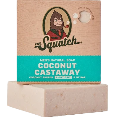 Natural Dr. Squatch Coconut Castaway Bar Soap 5 oz. Top-Quality