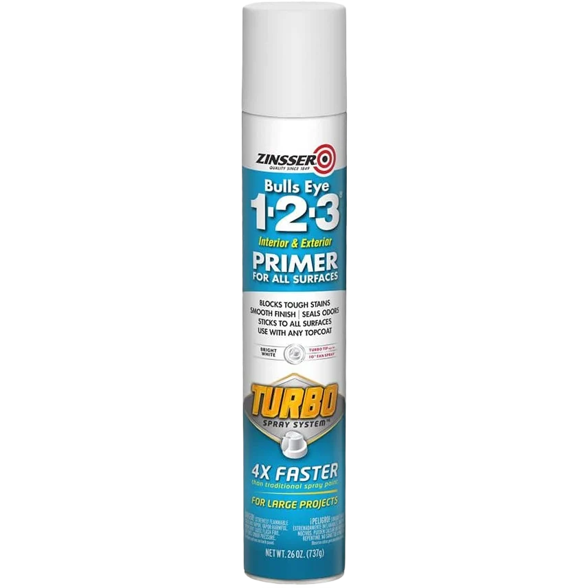 Versatile Zinsser Bulls Eye 1-2-3 White Turbo Spray Primer 24 oz. Recyclable