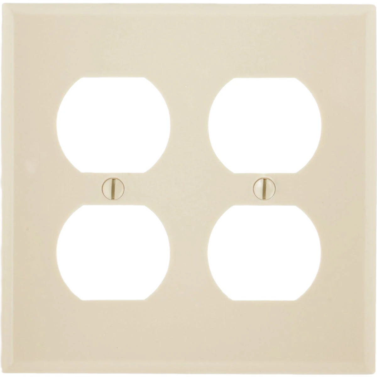 Natural Leviton 2-Gang Smooth Plastic Outlet Wall Plate Ivory Environmentally Friendly