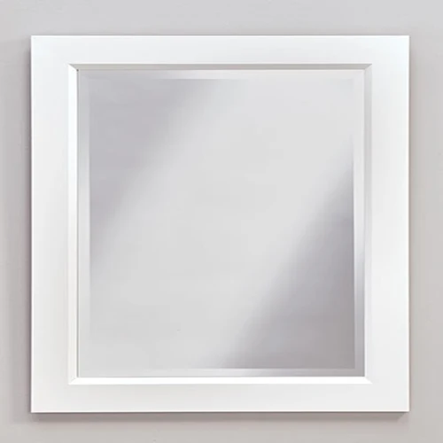 Secure Kentwood White Framed Mirror 25 x 33 in. Organic