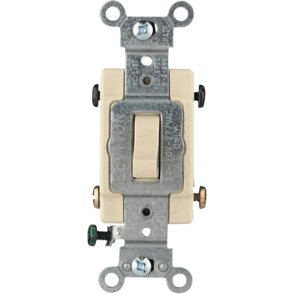 Next-Generation Leviton Toggle Ivory Grounded Quiet 15A 4-Way Switch Elegant