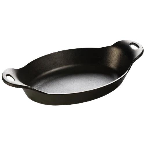 Next-Generation Lodge Heat-Treated Oval Cast Iron Serving Dish 36 oz. Effective