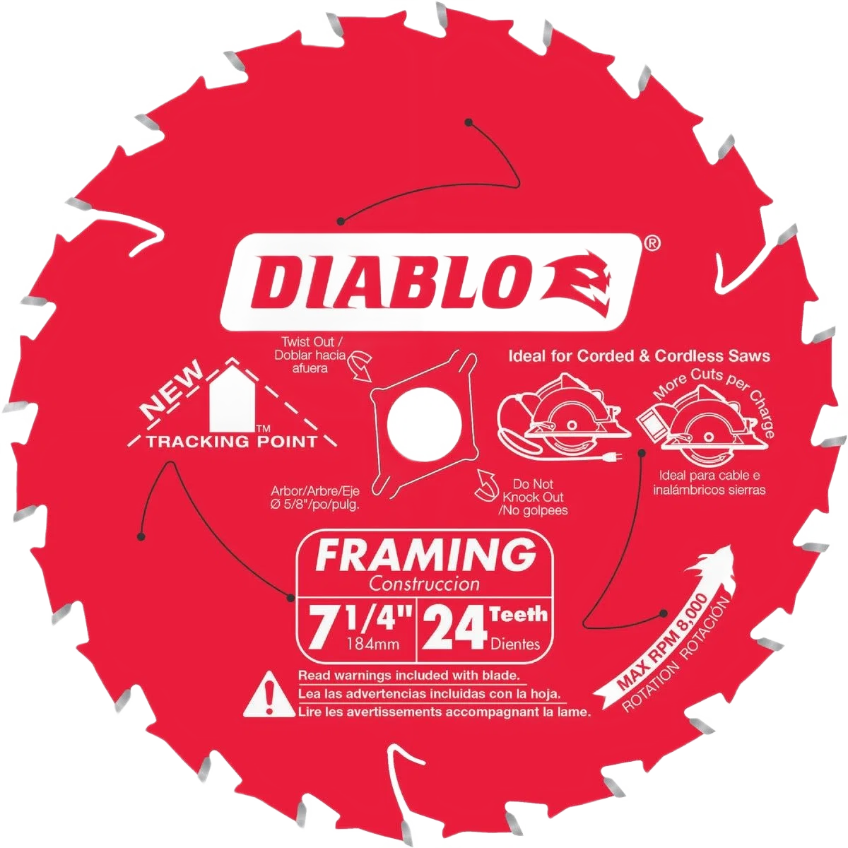 Sustainable Diablo 7-1 4-In. 24-Tooth Framing Saw Blade Classic