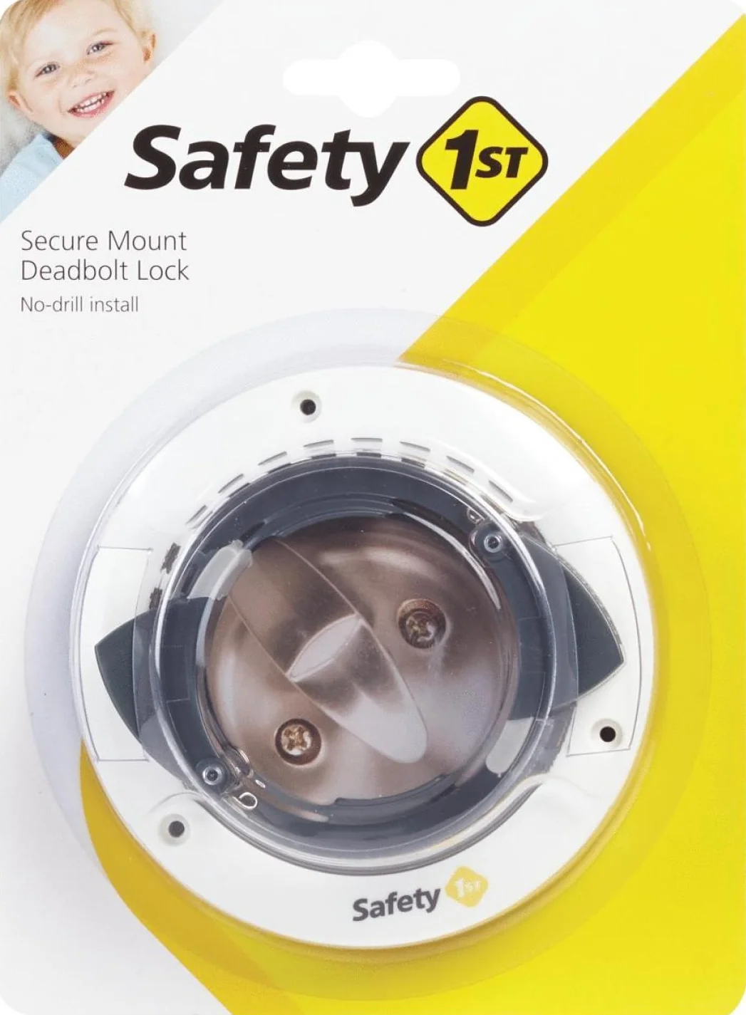 Detailed Safety 1st Plastic Secure Mount Deadbolt Lock White Elegant