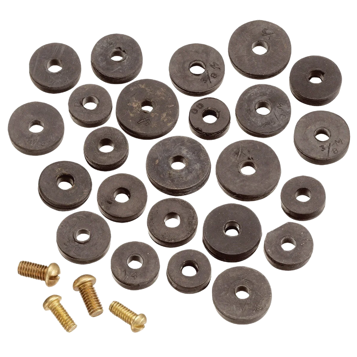 Artisan Do it Flat Faucet Washer 20 Assorted Faucet Washers 4 Brass Screws High-End