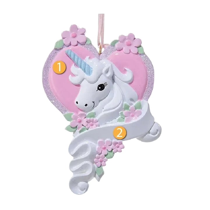 High-Quality Kurt S. Adler Personalized Unicorn Ornament Fast