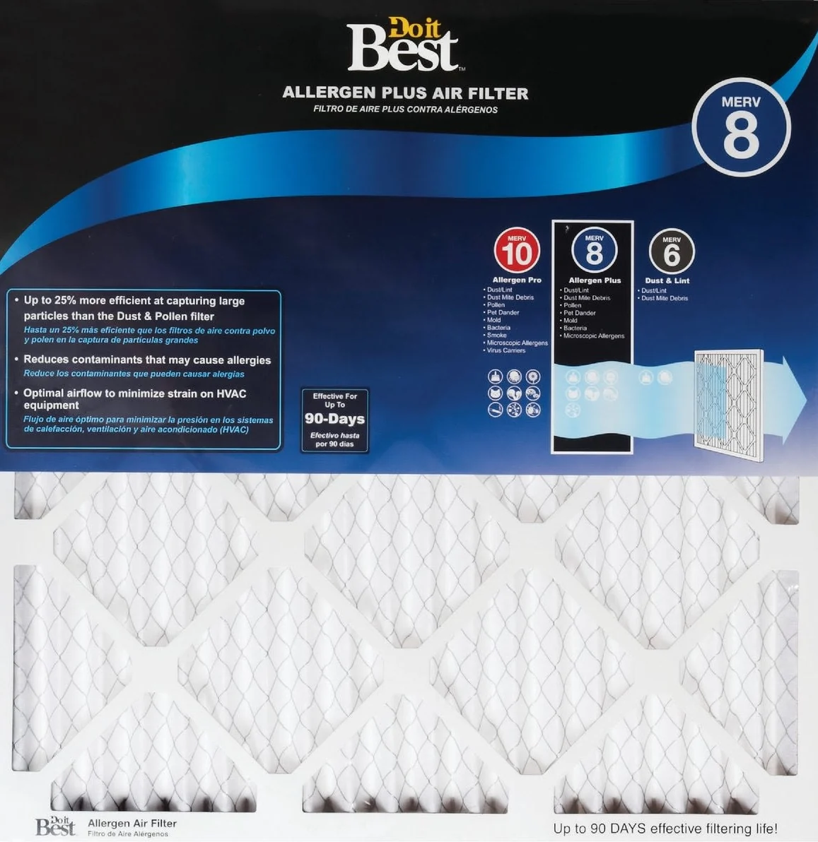 Sustainable Do it Efficiency Rated Allergen Plus Furnace Filter 20 x 25 x 1 in. Prestigious