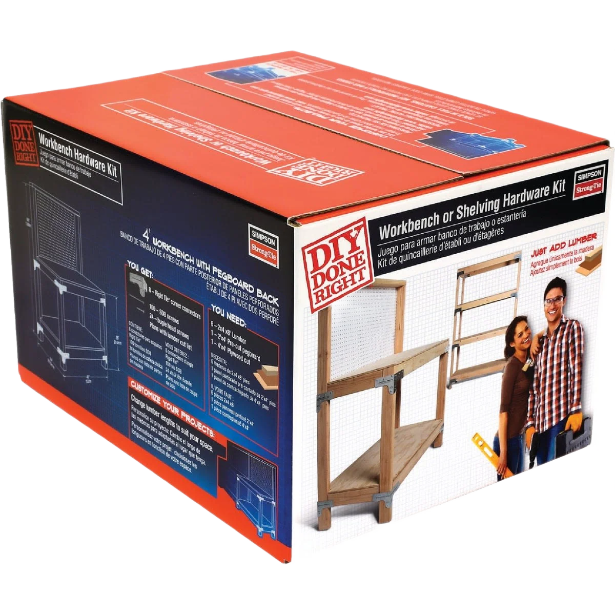 Lightweight Simpson Strong-Tie Workbench and Shelf Kit Sustainable