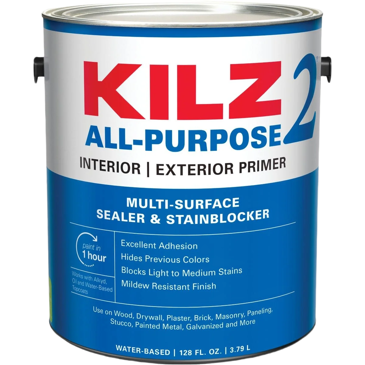 Artisan KILZ White Latex Interior Exterior Sealer Stain Blocking Primer 1 Gallon Efficient