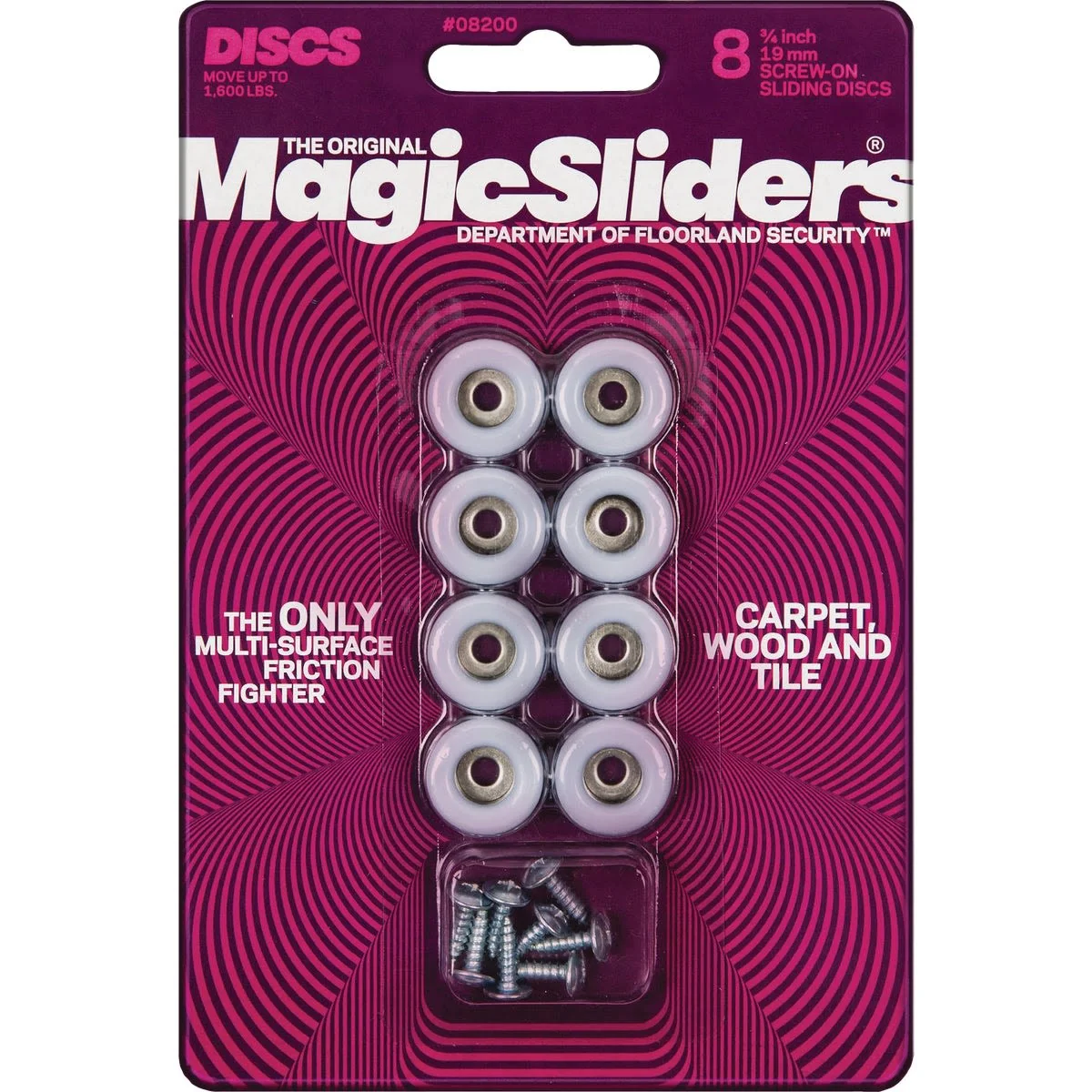 Next-Generation Sliders 3 4 In. Round Screw on Furniture Glide 8-Pack Top-Quality