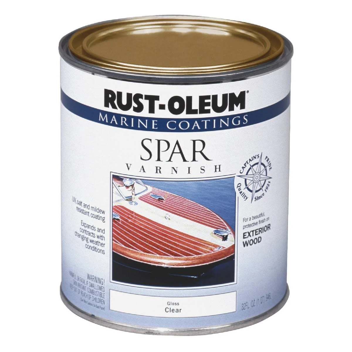 Genuine Rust-Oleum Marine Coatings Spar Exterior Wood Varnish 1 Quart Original