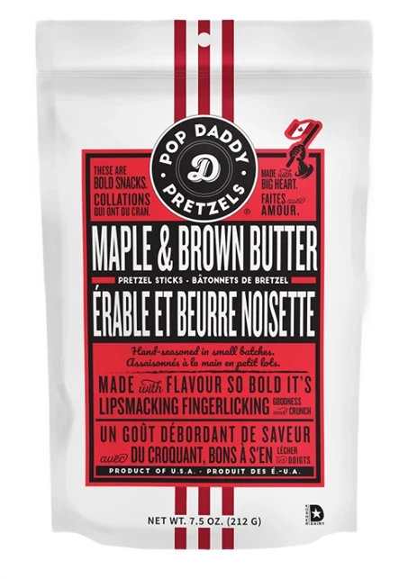High-Performance Pop Daddy Snacks Maple Brown Butter Seasoned Pretzels 7.5 oz. Sustainable