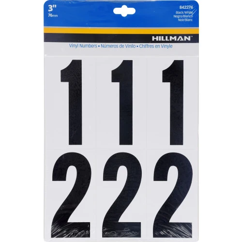 Lightweight Hillman 3-In. Adhesive House Number Kit Flexible