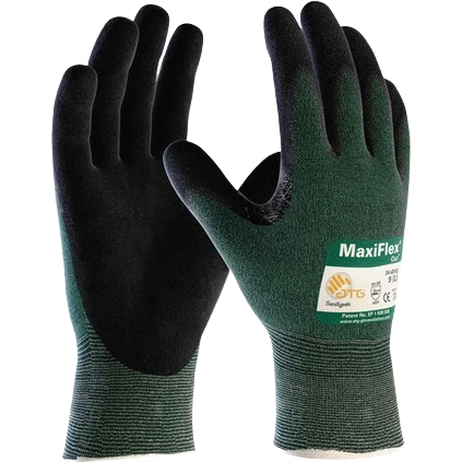 Smart MaxiFlex Men’s Large Green Black Nitrile Coated Gloves Dependable
