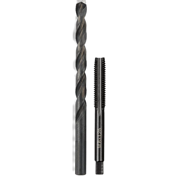 Versatile Milwaukee M8-1.25 mm Metric Straight Flute Plug Tap H Drill Bit Set Authentic
