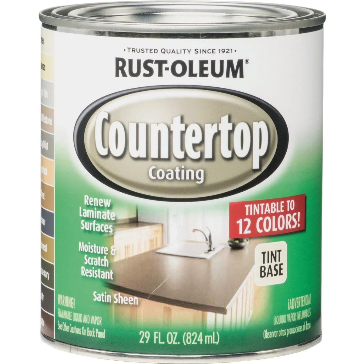 Versatile Rust-Oleum Specialty Countertop Dark Colors Tint Base 1 Quart High-Performance