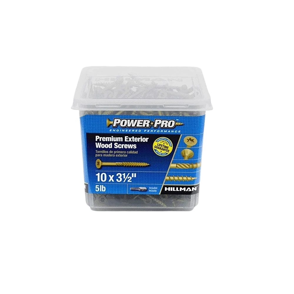World-Class Power Pro 10 x 3-1 2 in. Premium Exterior Wood Screws 5 lb. Versatile