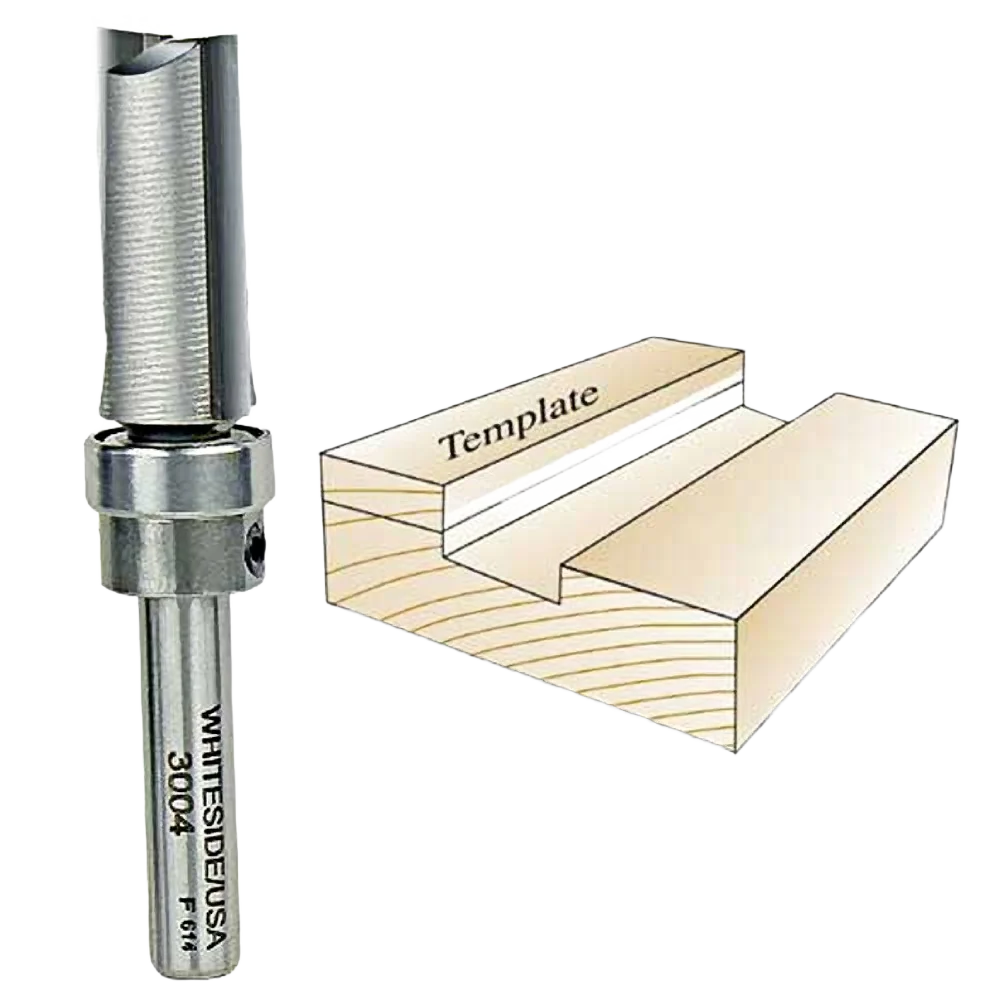 Convenient Whiteside Template Bit 1 4 in. SH x 1 2 in. CD x 1 in. CL Next-Generation