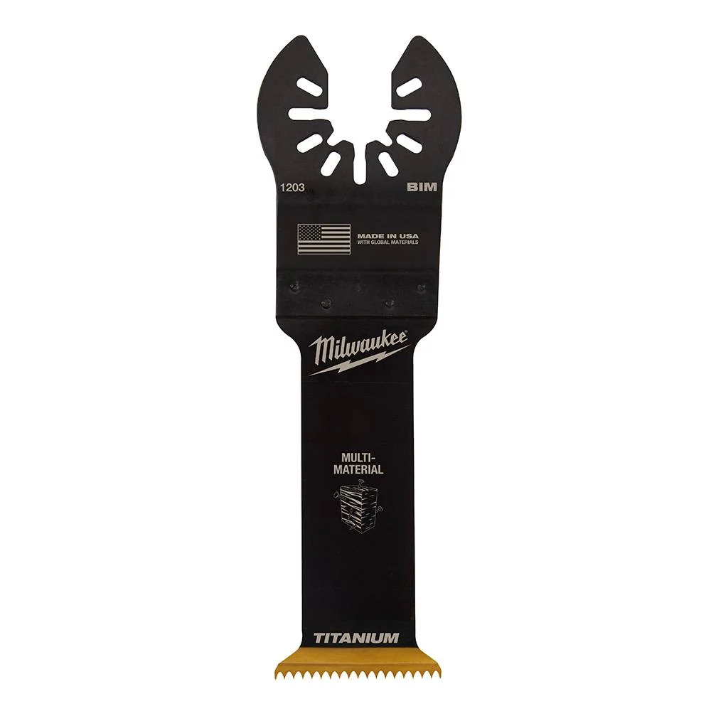 Breathable Milwaukee OPEN-LOK™ 1-1 4 TITANIUM CHARGED™ Bi-Metal Multi-Material Multi-Tool Blade Prestigious
