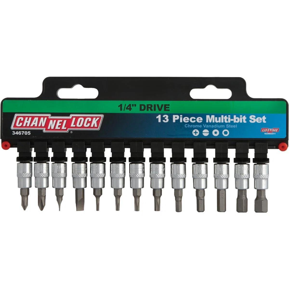 Genuine Channellock 1 4 in. Drive 6-Point Combination Socket Bit Set 13-Piece Contemporary