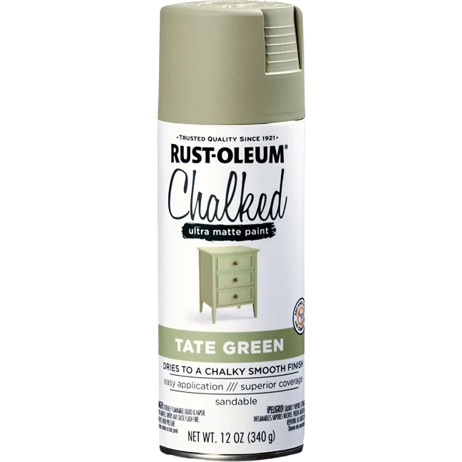 Refined Rust-Oleum Tate Green Ultra Matte Chalked Spray Paint 12 oz. Fine Crafted