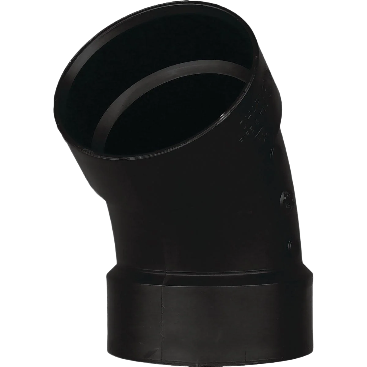 Sophisticated Charlotte Pipe 3 In. Hub x Hub 45 Deg. ABS Elbow First-Class