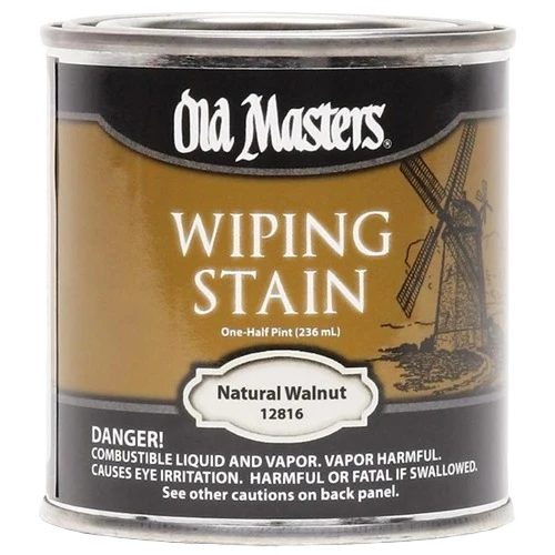 Advanced Old Masters Natural Walnut Oil Base Wiping Stain 1 2 Pint Prestigious