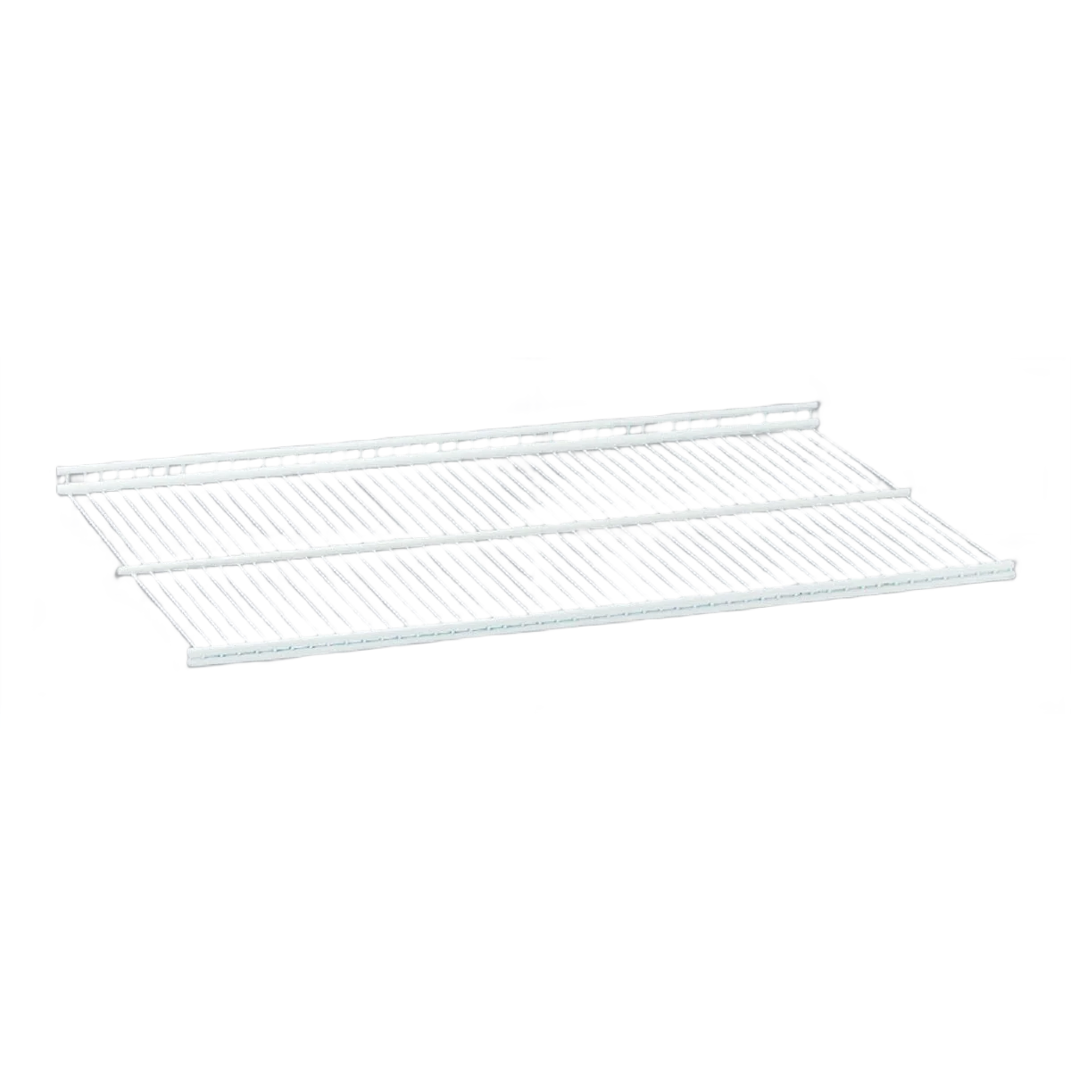 Reusable domRail White Profile Ventilated Closet Shelf 16 in. x 2 ft. Verified