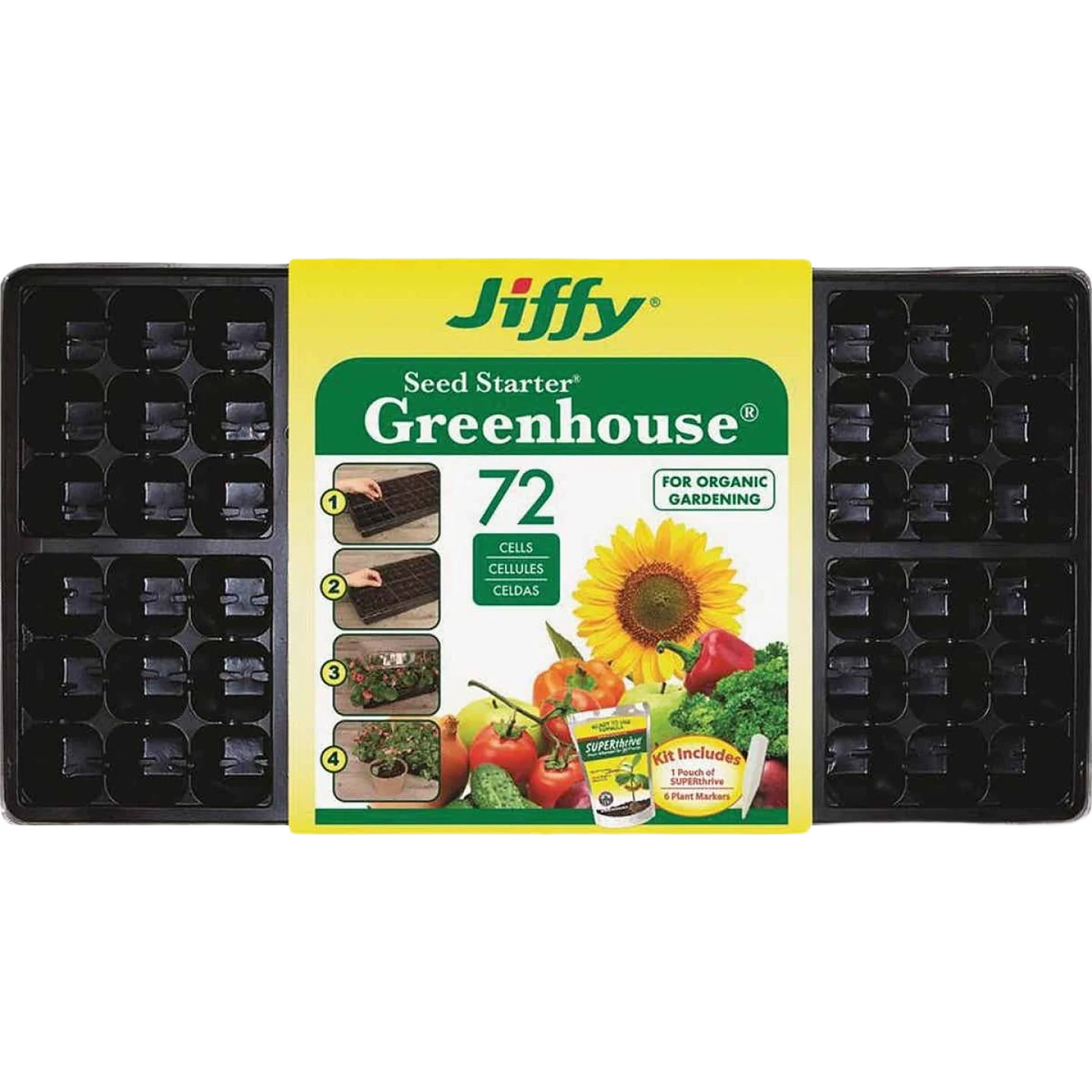 Contemporary Jiffy 72 Cells Seed Starter Kit with Superthrive Exclusive