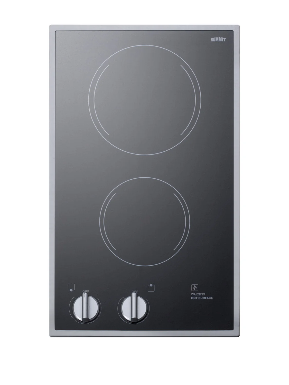 Responsible 12 Wide 220 240V 2-Burner Radiant Cooktop Flexible