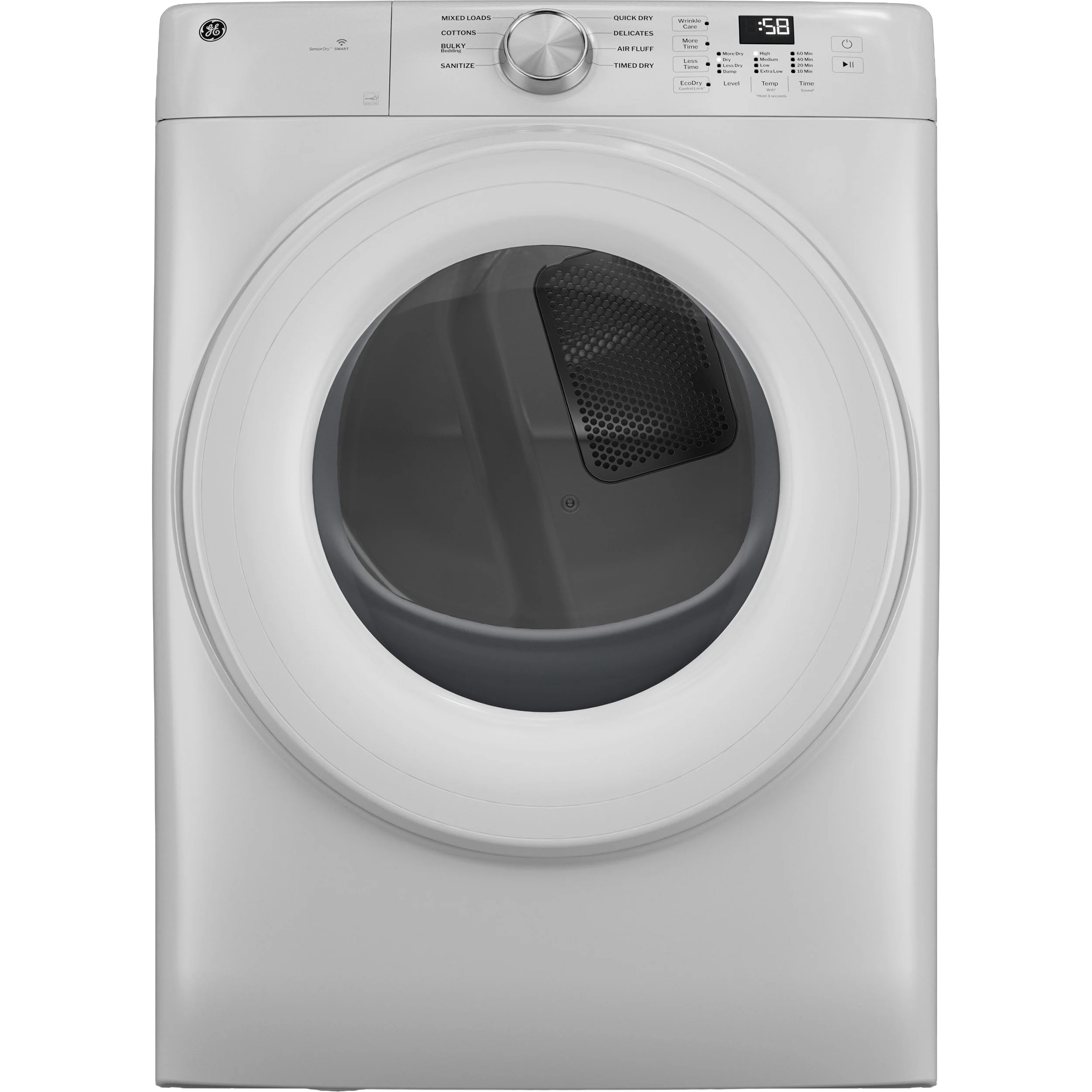 Top-Quality GE® ENERGY STAR® 7.8 cu. ft. Capacity Smart Front Load Electric Dryer Smooth