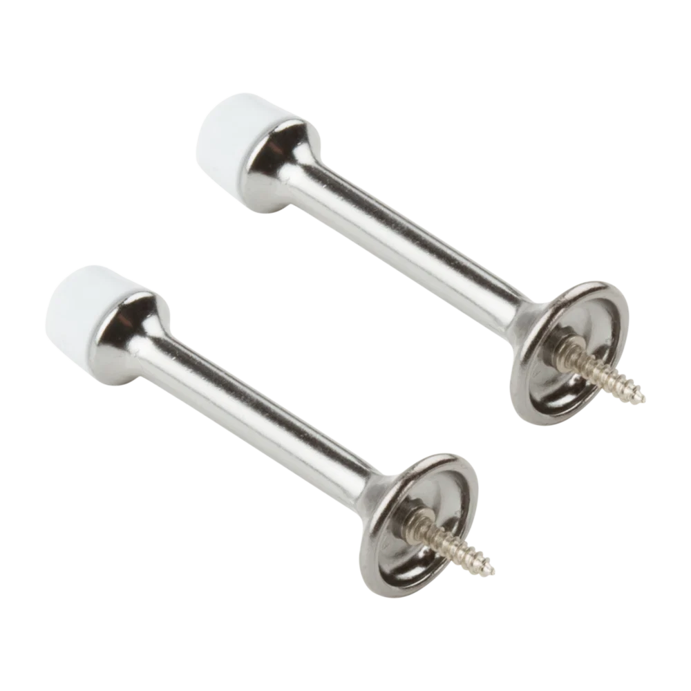Pure National Hardware Heavy Duty 3 Rigid Door Stop Satin Chrome Superior