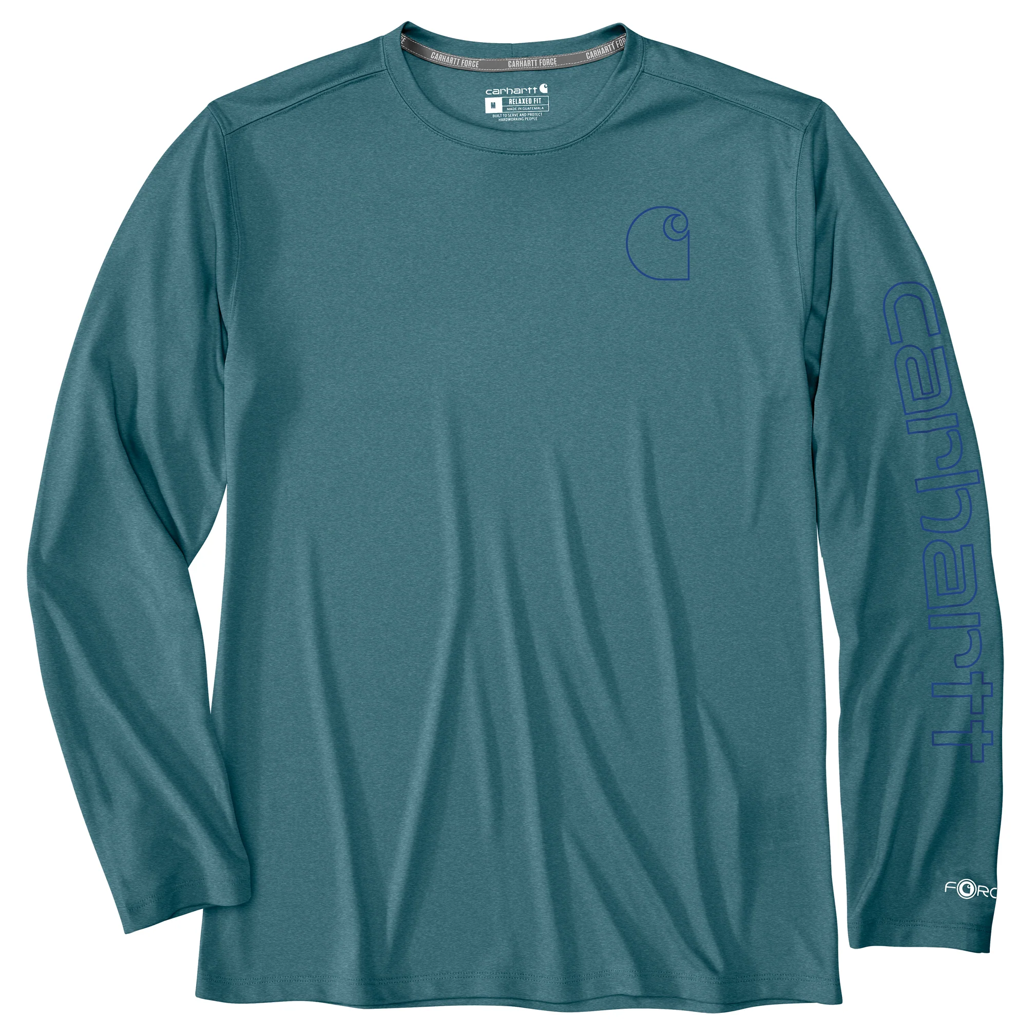 Refined Carhartt Men’s Force Sun Defender Relaxed Long Sleeve Logo T-Shirt Prestigious