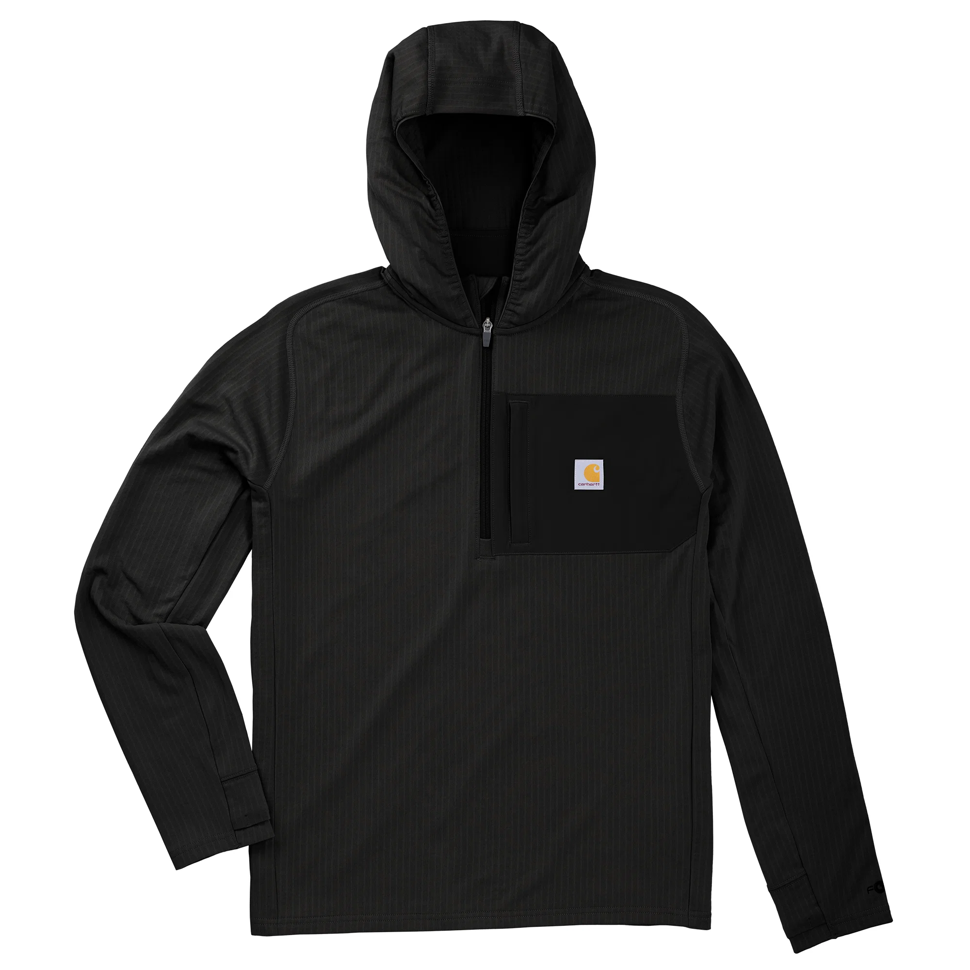 Refined Carhartt Men’s Force Ironwood Relaxed Half-Zip Hoodie Solid