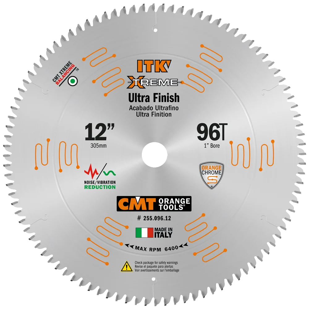Professional CMT Orange Tools 12 96T Ultra Finish Saw Blade World-Class