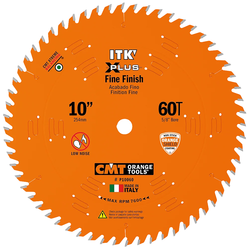 Original Design CMT Orange Tools 10 60T Itk-Xplus® Fine Finish Saw Blade Proven