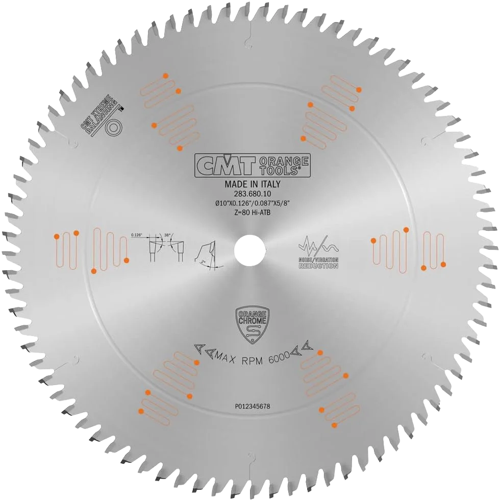 Long-Lasting CMT Orange Tools 10 108T Ultra Finish Plywood Melamine Saw Blade Quality